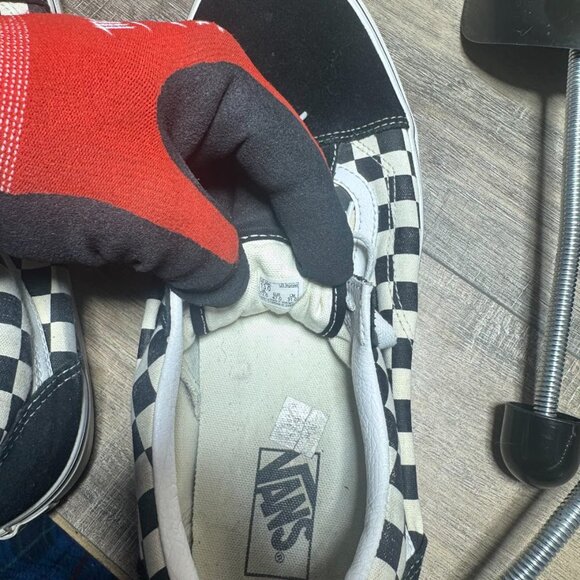 Vans Old Skool Black/White Checkerboard Suede/Canvas Sneakrs Men's Size 13 - Picture 5 of 7